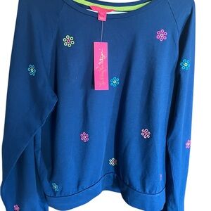 Lilly Pulitzer NWT  Oyster Bay Navy; Dorsy Daisy Embroidery